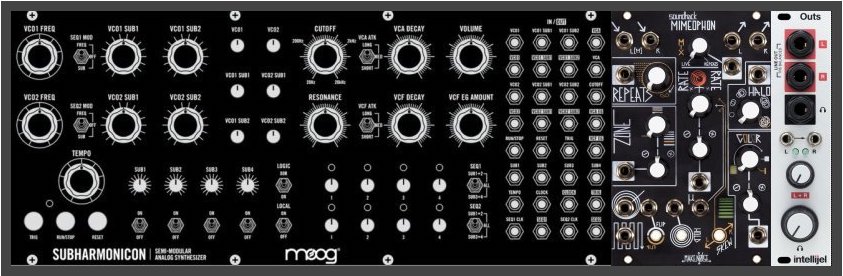 Screenshot des 'Beginner Moog' Setups auf Modular Grid